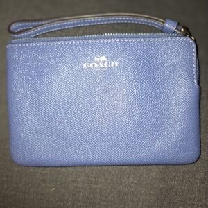 Coach Sky Blue Leather Pouch
